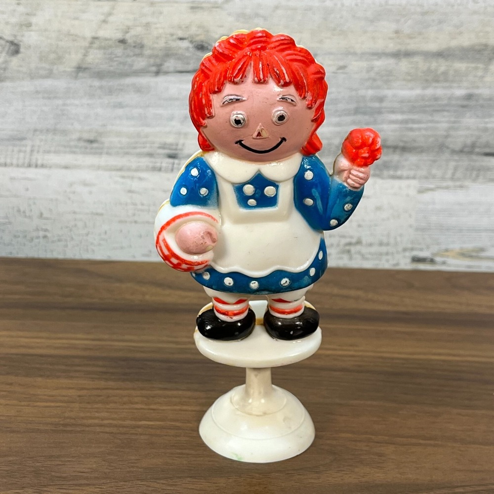 Vintage Raggedy Ann Baby Rattle‎ with Suction Cup 7" 1974